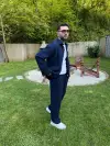 Lacivert Müslin Kumaş Gömlek Pantolon Takım
