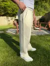 Krem Müslin Kumaş Pantolon