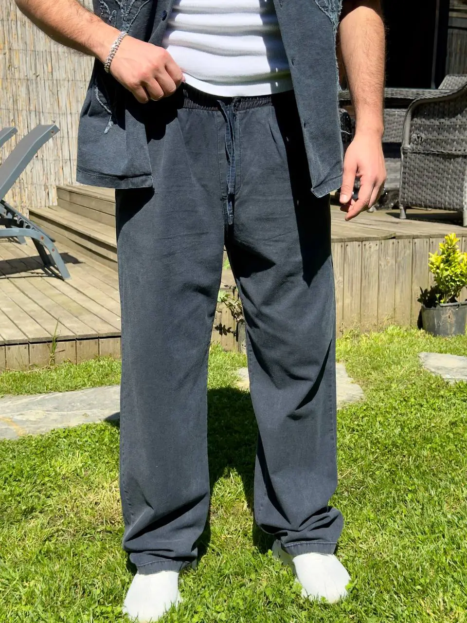 Antrasit Tensel Kumaş Pantolon