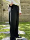 Siyah Oversize Kumaş Pantolon